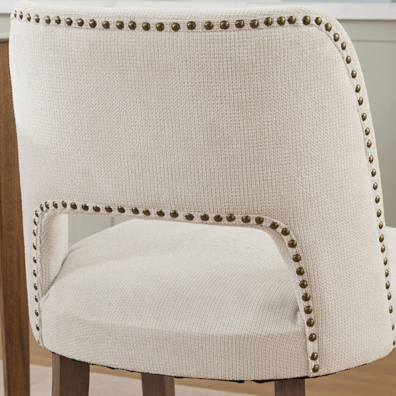 Chaise rembourrée Chaston, Beige