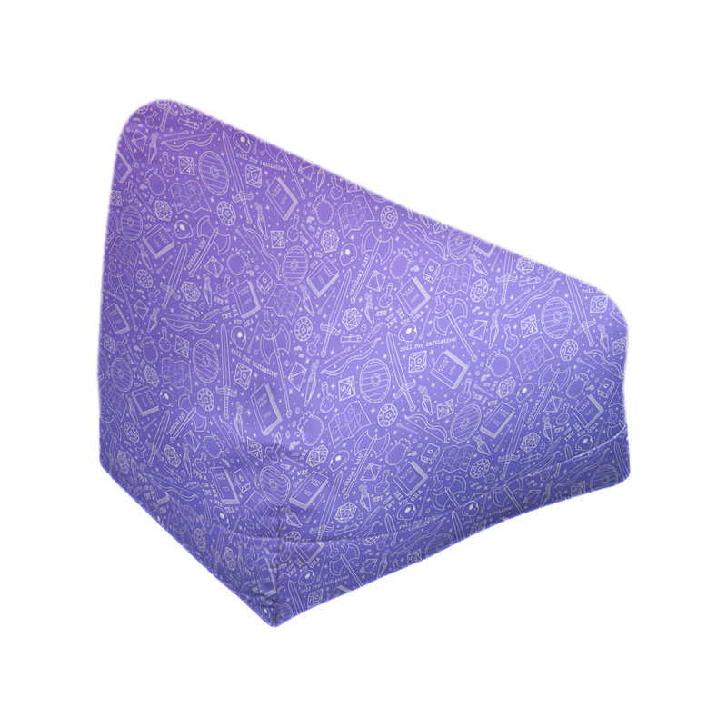 Sac de pois Kitterman, H 38 po x L 42 po x P 29 po, Pouf fauteuil, Violet / bleu