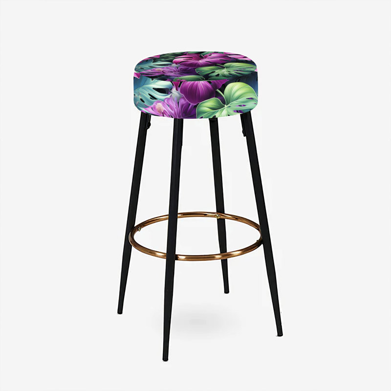 Ensemble de 2 tabourets de bar Monstera Enchantment Tropical