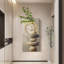 31.5" LED Wall Art Japandi Abstract Geometric Acrylic Stone Shape Decor USB Lighting