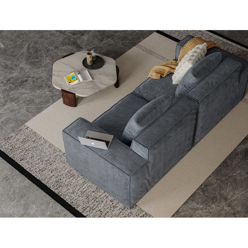 Canapé modulaire Belfin, canapé convertible Tofu Block, H 28,3 po x l 86,6 po x P 39,4 po, 2