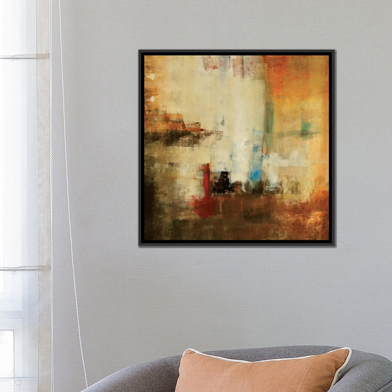 «Freeflow», reproduction sur toile, H 18 po x l 18 po x P 1,5 po, Toile avec cadre noir, Pas de tapis