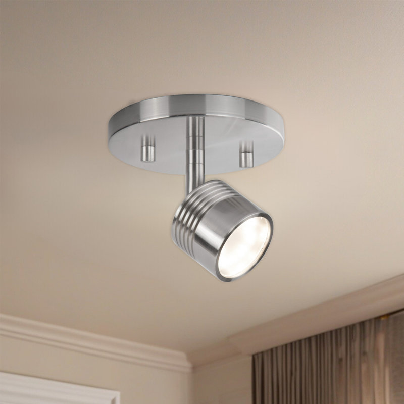 Ensemble de rail d'éclairage 1 lumière 4,75 po Lyra, Nickel brossé