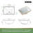 Undermount Bathroom Sink Rectangle, 20'' x 15'' Inch Rectangular Vessel Sink with Overflow, White Ceramic Under Counter Sink for Bathroom