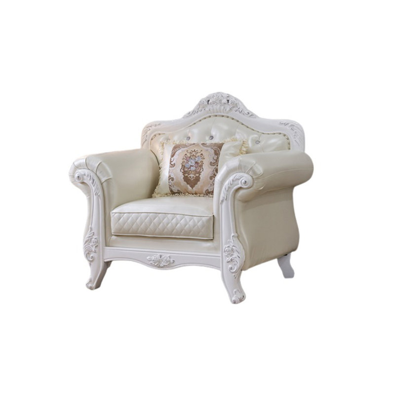 Fauteuil en cuir véritable touffeté de 47,2 po de largeur Brosius
