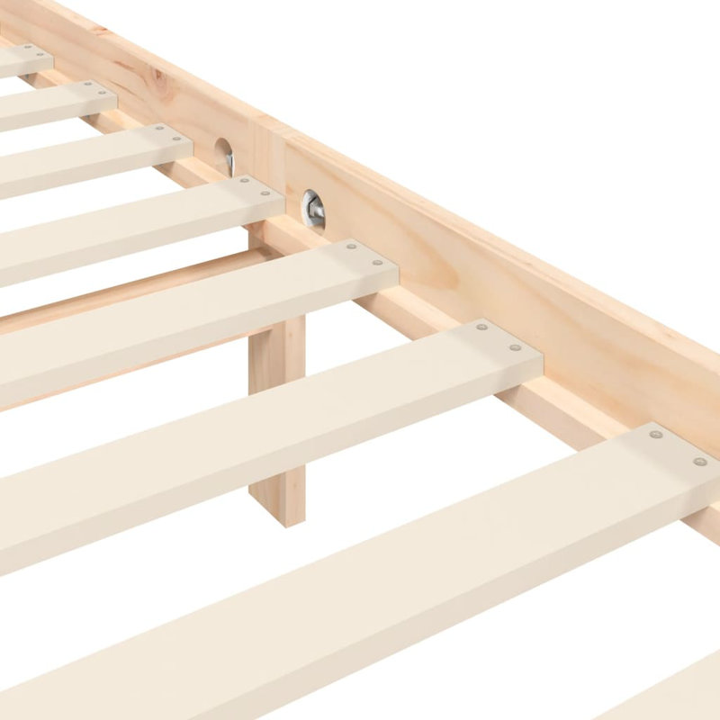 Bed Frame with Headboard, Natural, Kingsize (5')