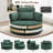 Swivel Accent Chair, Swivel Chair With Ottoman, Oversized Barrel Chair With Usb Charging Port, Round Chaise Lounge Indoor With 4 Pillow, Reading Chair For Living Room (Corduroy)-23133097