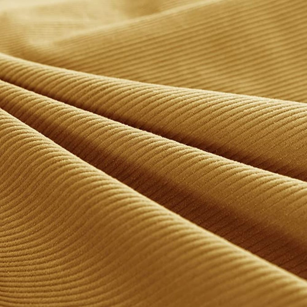 Neil Pima Cotton Duvet Cover Set, King Duvet Cover + 2 King Pillowcases, Mustard Yellow