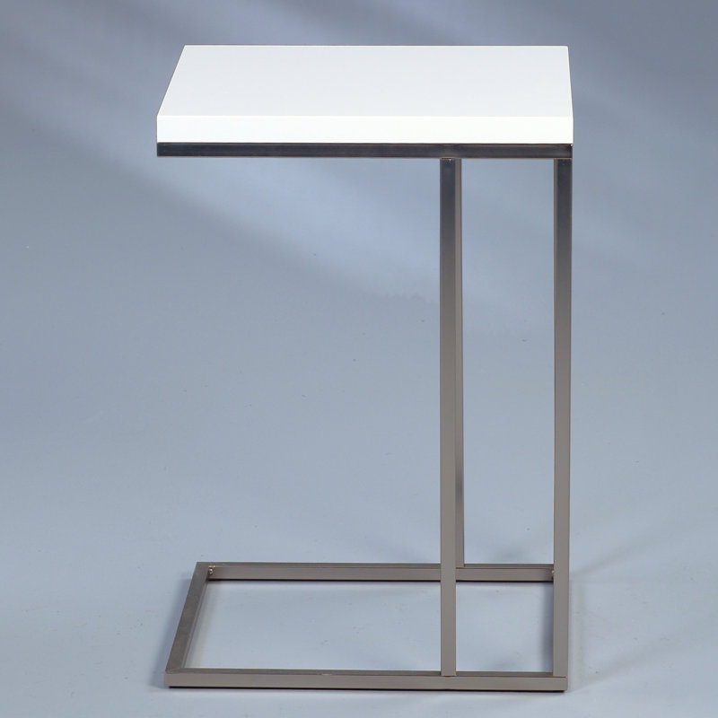Cali Side Table, Metal with Stainless Steel Effect