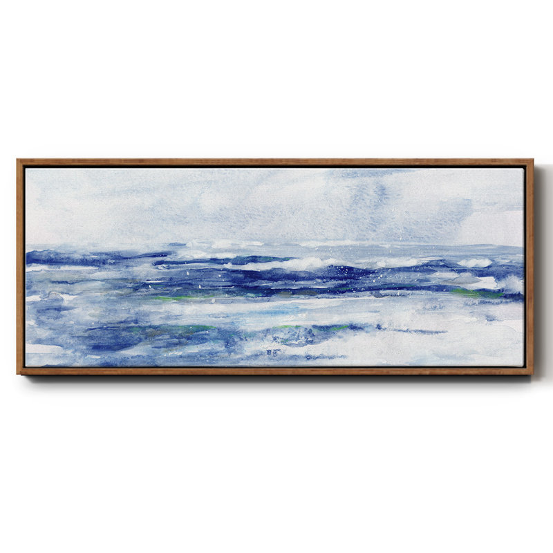 Soft Ocean Waters II- Framed Canvas