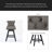  Leisure Style Swivel Velvet Bar Stools with Tufted, Wood Legs and Chrome Trim-1767057011