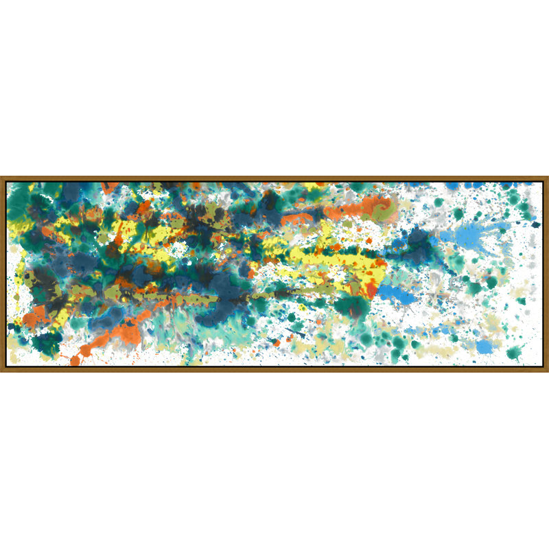 Smile Again III Painting by Danielle Davis, Image Brush Gel, 31.75" H x 89.75" W x 1.5" D