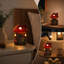 Mushrooms House LED Night Light Resin Cottage Lamp Desktop Decor For Bedroom Room Garden Gift