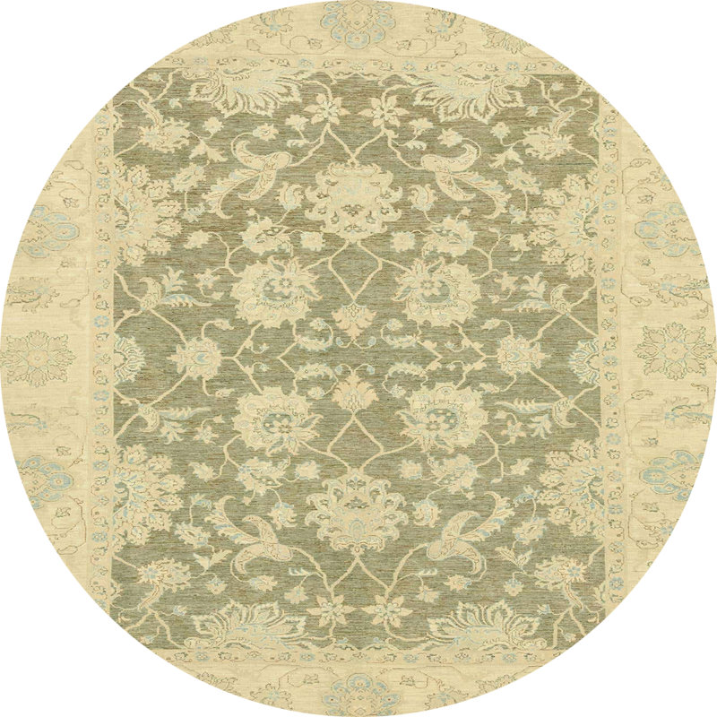 Tapis décoratif multicolore à motif abstrait, Rond 3 pi