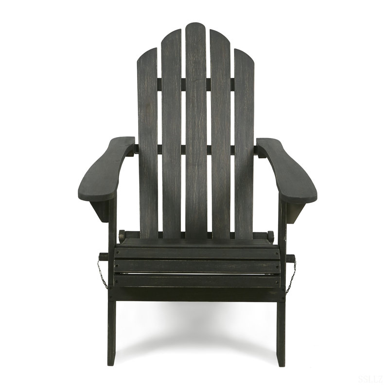 Hollywood Foldable Adirondack Chair, Dark Gray