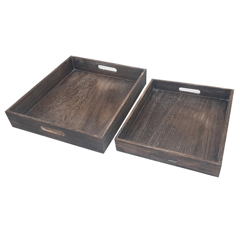 Dubai Wood Tray - Set of 2