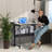 Folding Table With Storage Shelf,32.6 Inch Foldable Computer Desk For Small Spaces,Small Writing Desk For Bedroom  Home Office Dorm And Apartment,Black