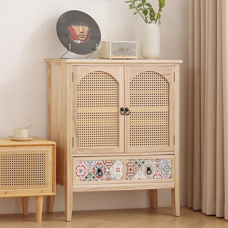 Burlywood Solid Wood Rectangular Console Table, Burlywood