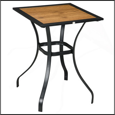 Table de salle à manger extérieure de 28 pouces, résistante aux intempéries et facile à nettoyer pour le patio, la terrasse et la cour