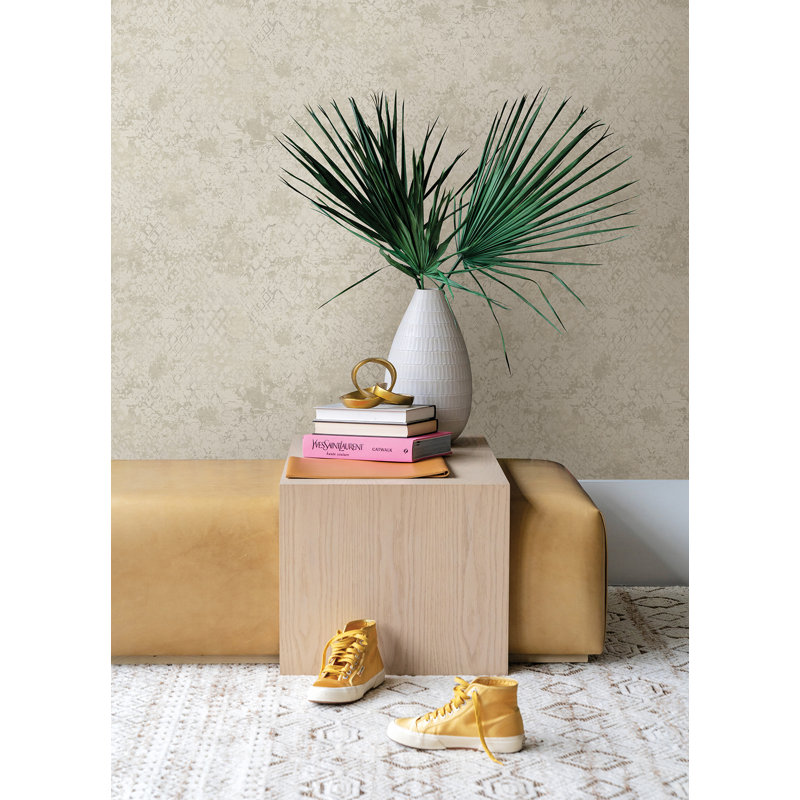 Zilarra Metallic Wallpaper Roll, Pearl