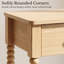 Table de chevet traditionnelle Whitby avec 1 tiroir, tablette de rangement inférieure et pieds tournés, bois naturel-132210781