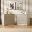 Ensemble de chambre à coucher 3 pièces, commode à 6 tiroirs et table de chevet à 3 tiroirs (lot de 2)-722367428
