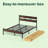 Zinus Roman 39 inch Bamboo and Metal Platform Bed Frame-195851171