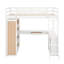 Lit mezzanine simple avec tablettes et bureau-292896958