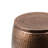 Merida 15" Modern Rustic Hammered Metal Drum Storage Side Table with Lid-130944152
