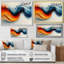 Fugue abstraite blanche et bleue en couleur III - spirales abstraites, art mural-325740663-325740662-325740658