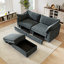 Canapé modulaire en L avec repose-pieds mobile-2083257754