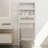 Over The Toilet Storage Cabinet With Rattan Door, 3-Tier Bathroom Organizer, Space Saving Wooden Shelf For Bathroom, Laundry Room, And Restroom