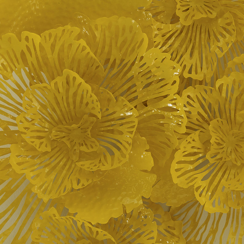 Flower Wall Décor, Yellow