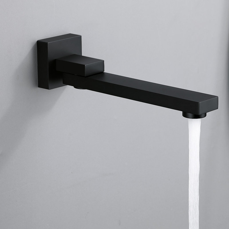 Robinet de baignoire et douche thermostatique fixhd avec valve brute et pommes de douche à pluie fixhd, Noir
