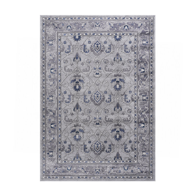 Grey/Blue/Oriental Non-Shedding Living Room Bedroom Dining Home Office Stylish And Stain Resistant Area Rug