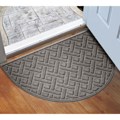 Grofry Polyester Floor Mat Good Adsorption Wide Application Exquisite  Elastic Floor Cushion for Daily Use Tan 