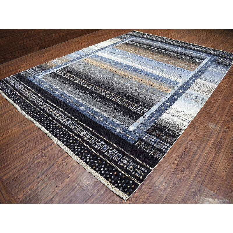 Tapis gris clair en laine nouée à la main 10 pi 2 po x 14 pi 1 po C188878C20C74B39BF39E17A88915A7A