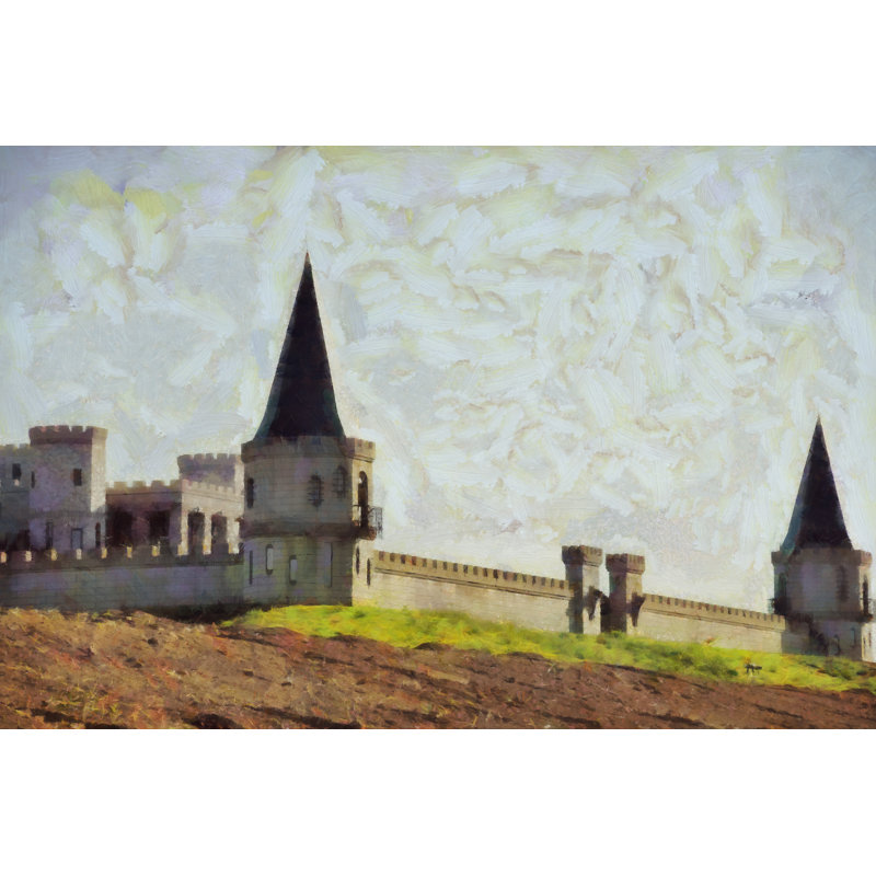 Painted Castle Wall - Wrapped Canvas Art Prints, 30cm H x 46cm W x 3.8cm D