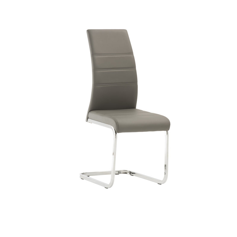 Ilana 46cm H Upholstered Side Chair, Grey, 1