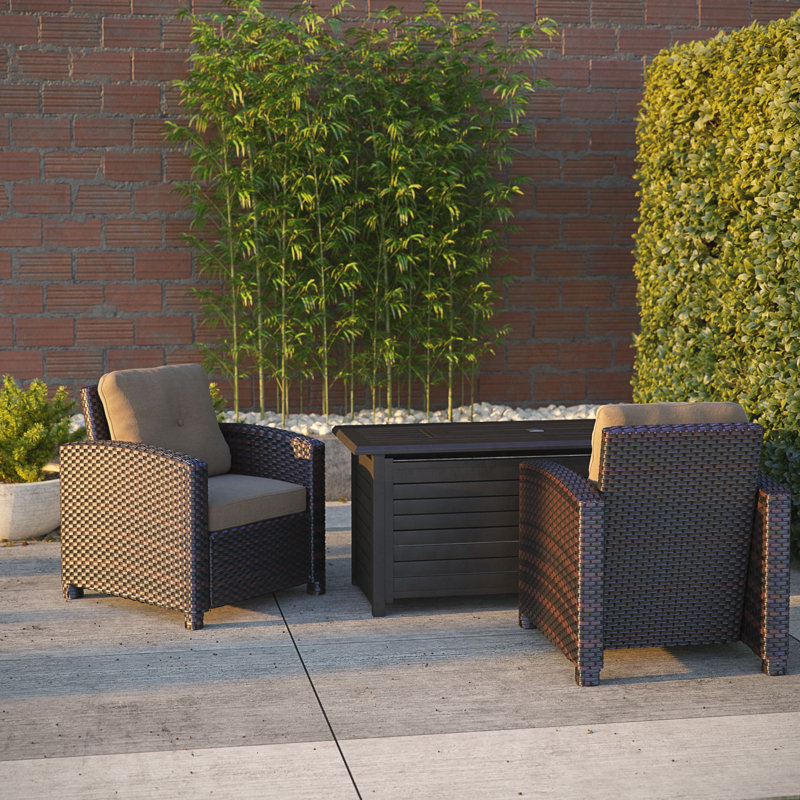 Fauteuil de patio avec coussins kaki Miles Patio Sense