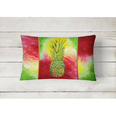 Pineapple Outdoor Reversible Throw Pillow
