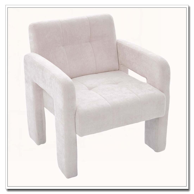 Fauteuil rembourré, Beige