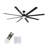 84 In Super Large Black Ceiling Fan With Remote Control