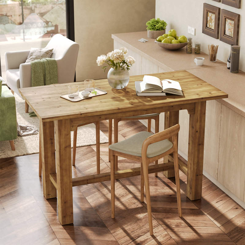 Solid Wood Bar Table, 63-Inch Counter Height Table