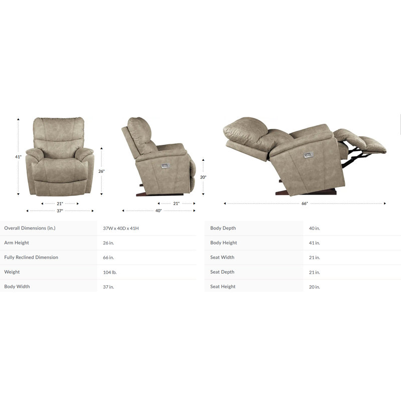 Fauteuil inclinable électrique berçant en cuir avec repose-tête électrique Trouper