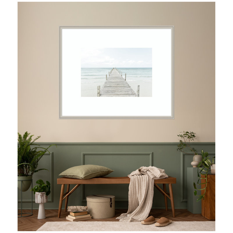 «Beach 5s» par Amy Peterson, reproduction d'art encadrée, H 34 po x l 42 po
