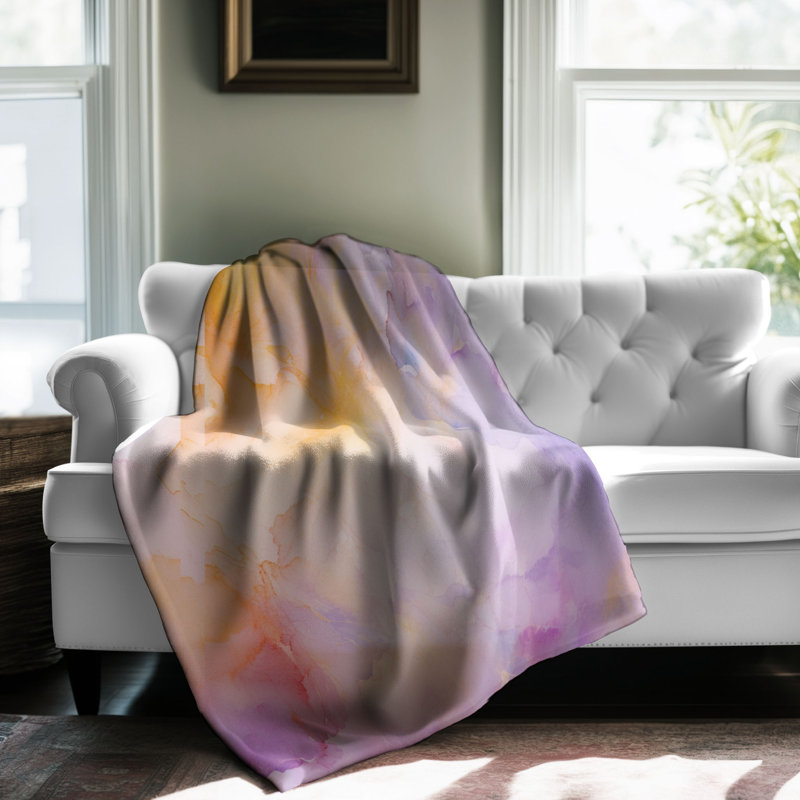 Marbre violet - couverture sherpa de qualité supérieure 1 pièce, L 50 po x L 60 po