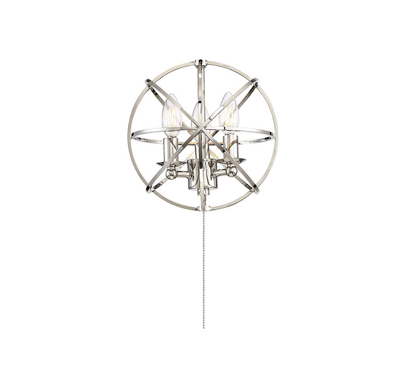 10'' 3 - Light Globe Ceiling Fan Light Kit, Polished Nickel