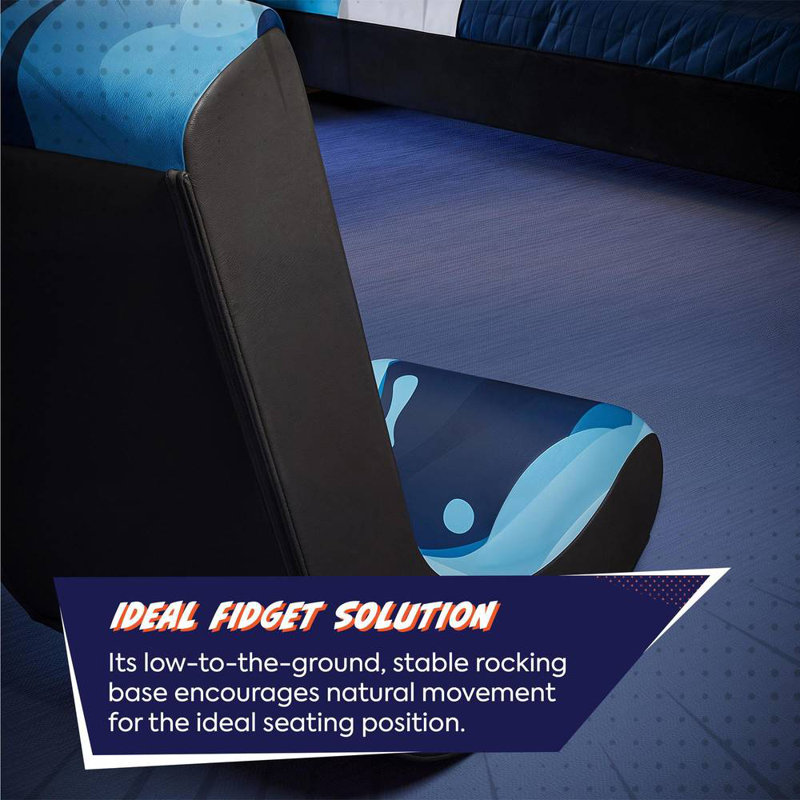 X Rocker Floor Game Chair, Blue