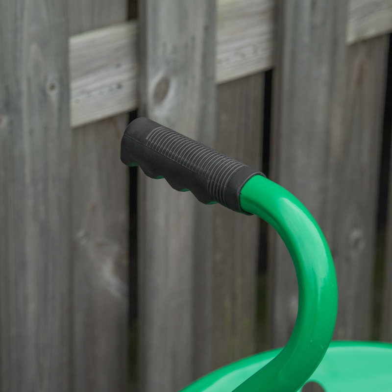 Scooter de jardin, chariot roulant avec plateau, seau, vert et noir